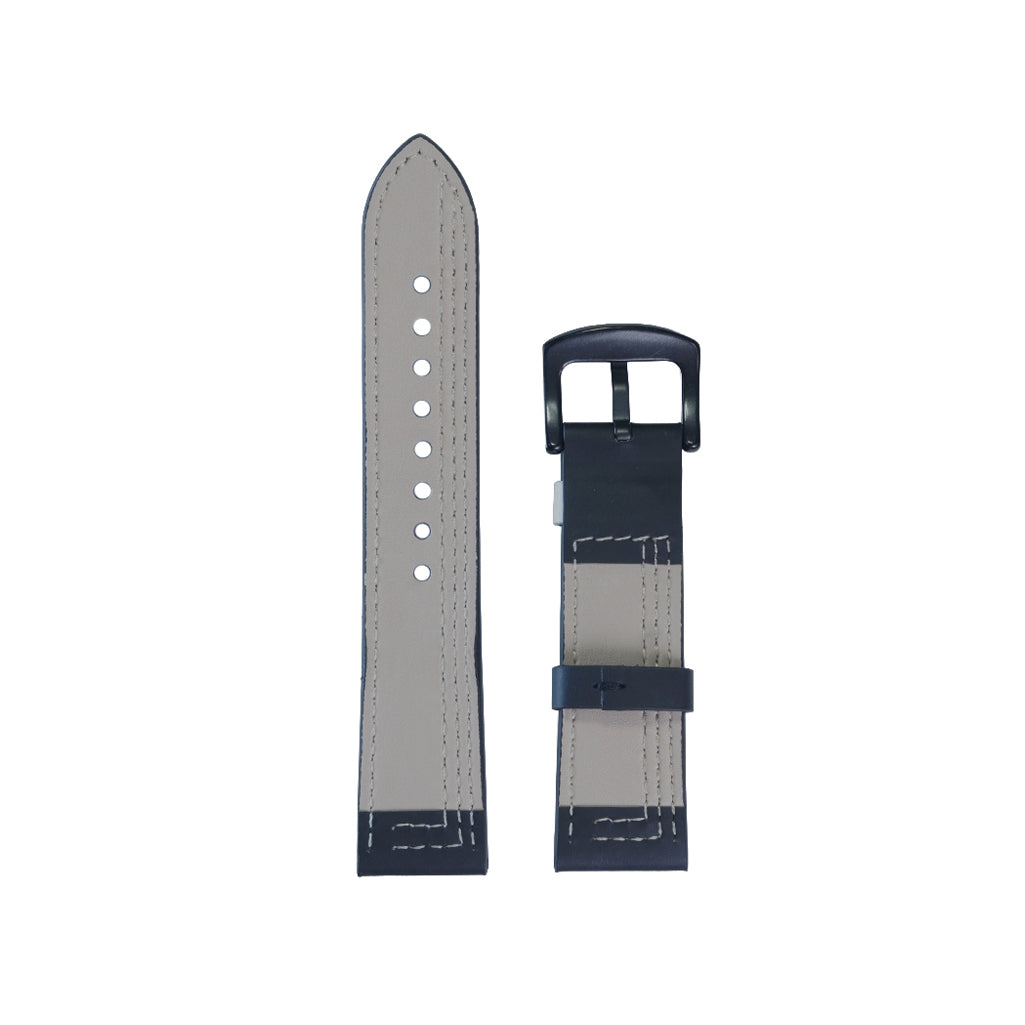 Black & White Leather Strap (Adjustable)