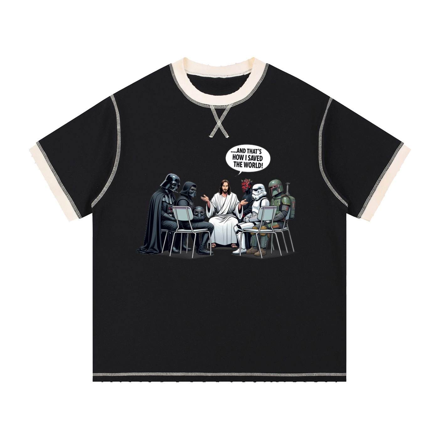 Contrast-Stitched Cotton T-Shirt