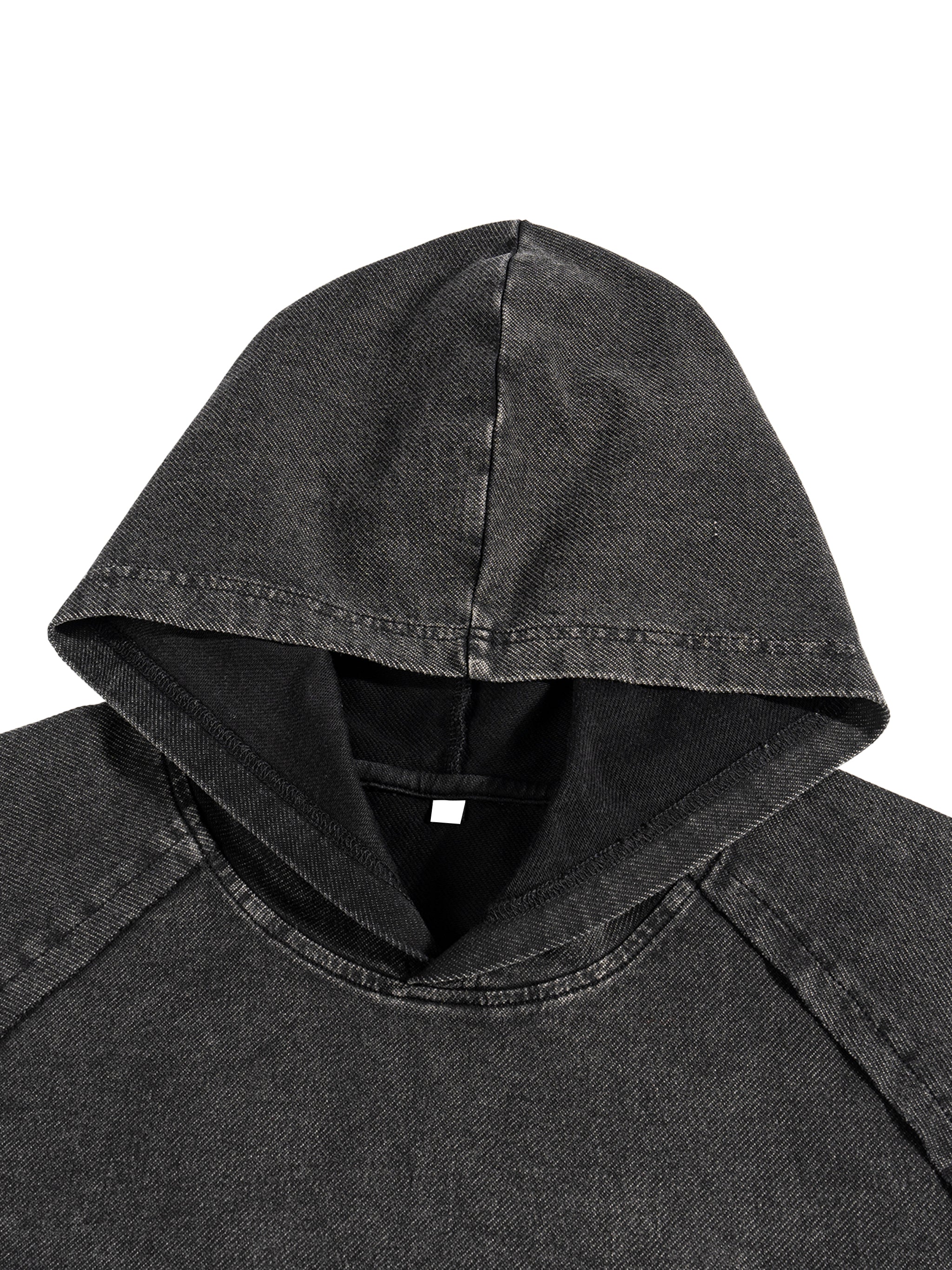 Snow Washed Hooded Boxy T-Shirt