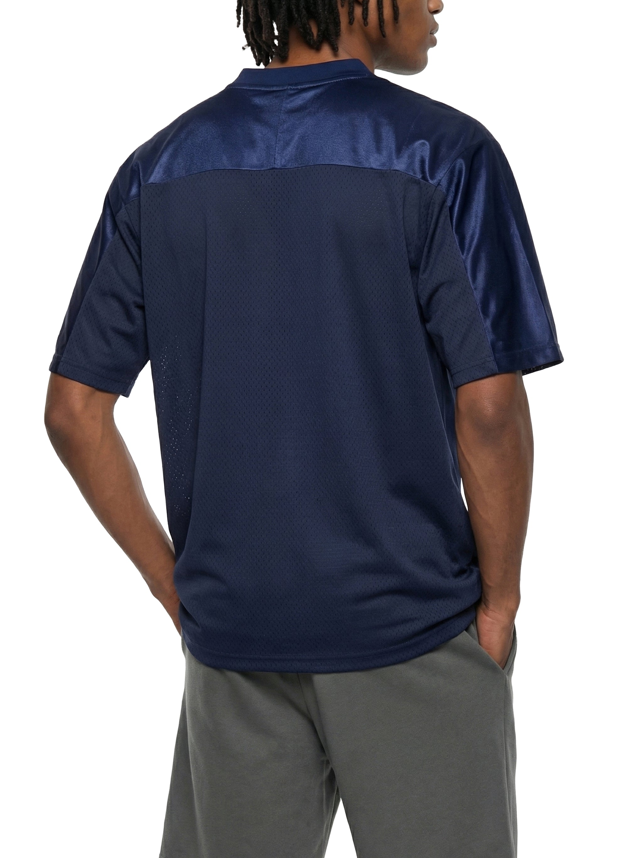Oversized Mesh V-Neck Soccer Jersey
