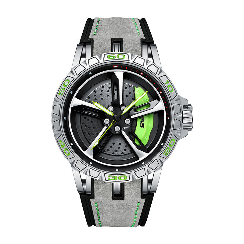 RS Gyro Silver Dubies Case Green Caliber