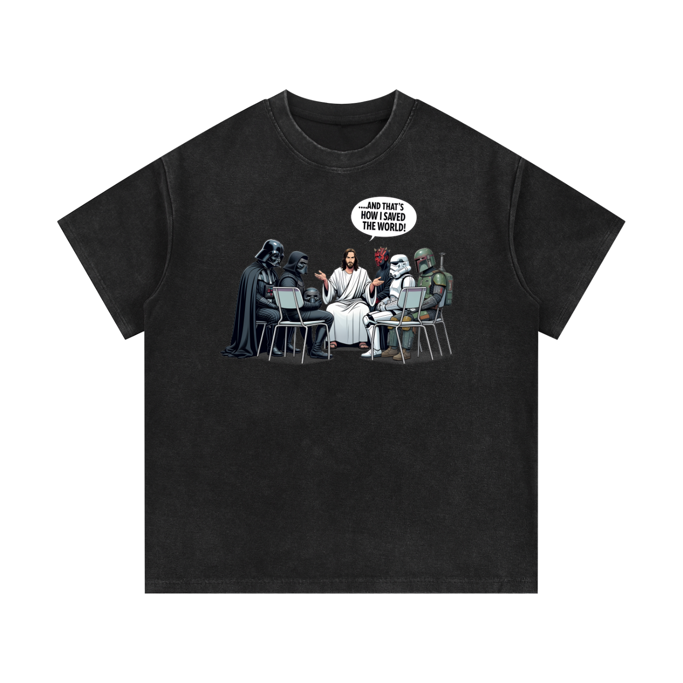 Mineral Wash Waffle Knit T-Shirt