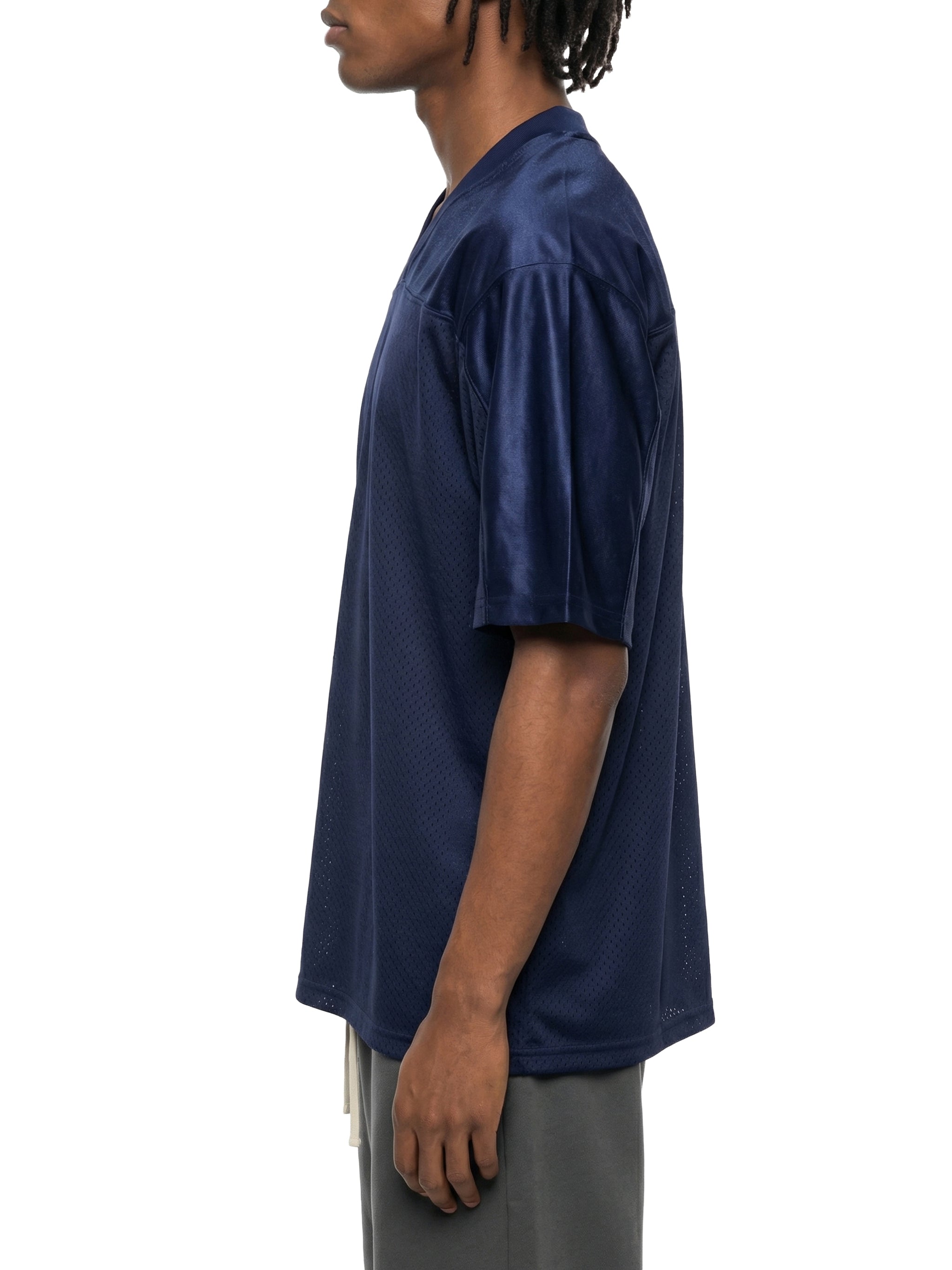 Oversized Mesh V-Neck Soccer Jersey